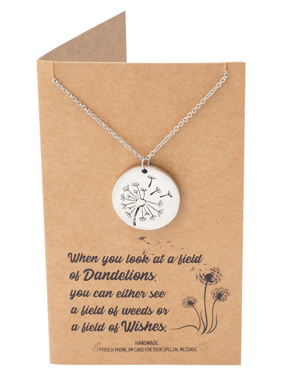 Zelda Dandelion Plate Pendant Necklace