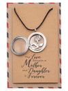 Eurika Locket Necklace with Mother Daughter Birds and Tree Charms