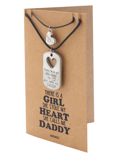 Tanya Father and Daughter Personalized Engraved Necklaces Set of 2