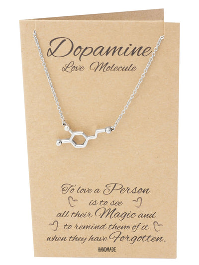 Lara Serotonin, Dopamine, Acetylcholine Molecule DNA Necklace