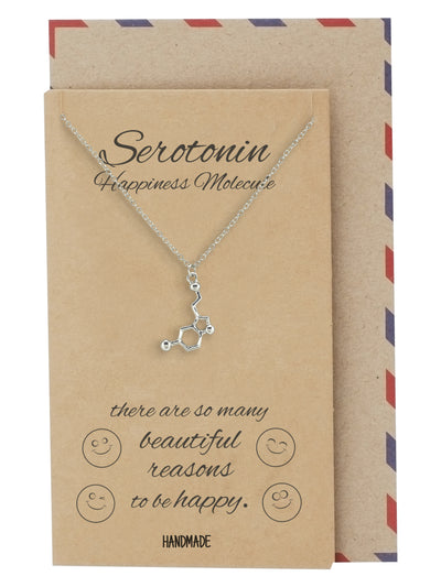 Lara Serotonin, Dopamine, Acetylcholine Molecule DNA Necklace