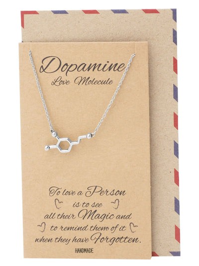 Lara Serotonin, Dopamine, Acetylcholine Molecule DNA Necklace