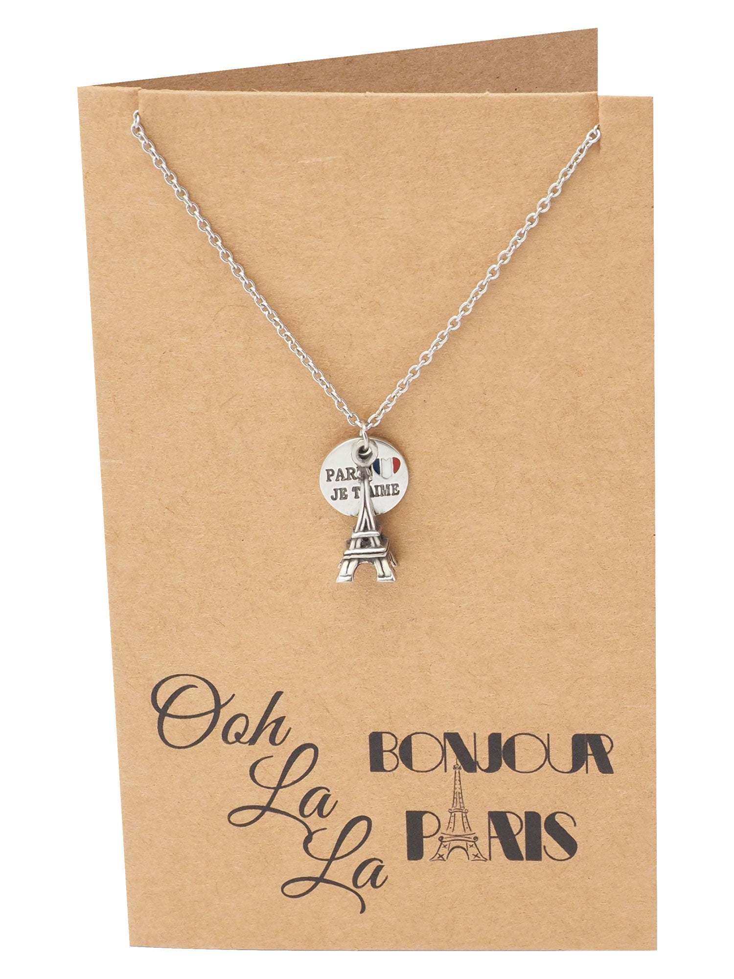 Skye Eiffel Tower Necklace Paris Je T'aime Travel Gifts