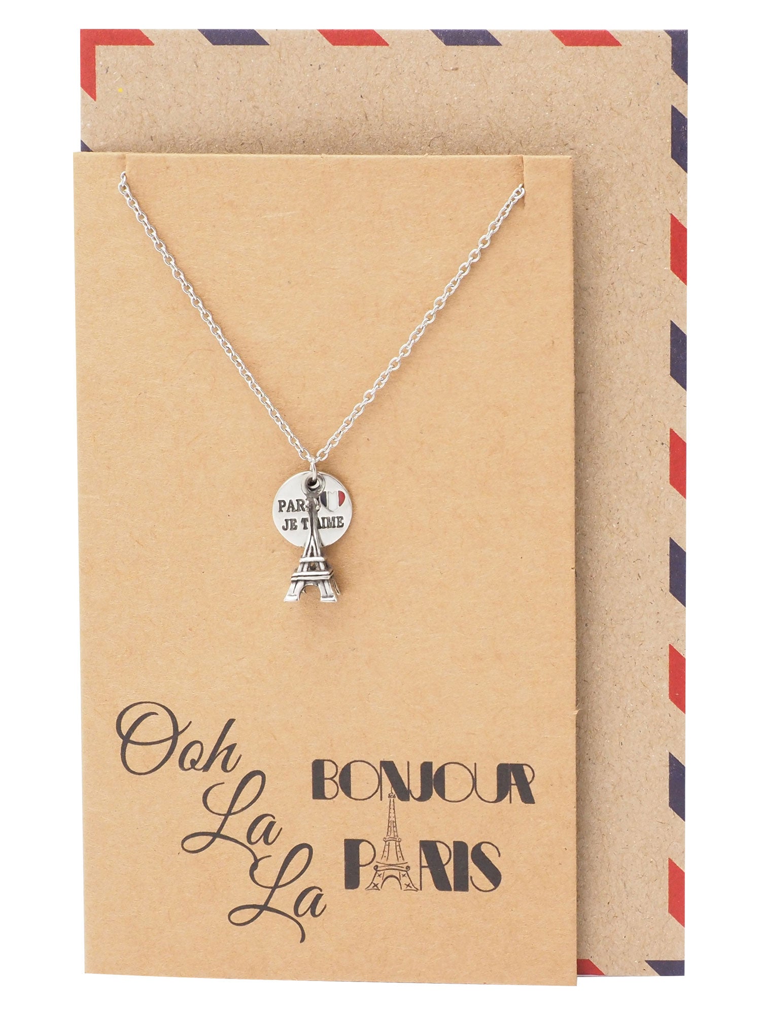 Skye Eiffel Tower Necklace Paris Je T'aime Travel Gifts