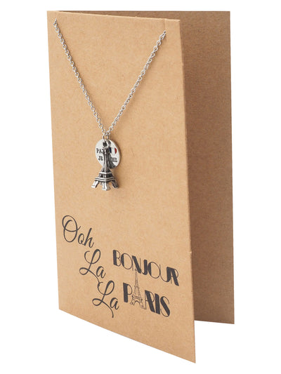 Skye Eiffel Tower Necklace Paris Je T'aime Travel Gifts