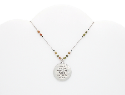 Nora Lotus Face Mask Lanyard Necklace with Inspirational Greeting Card