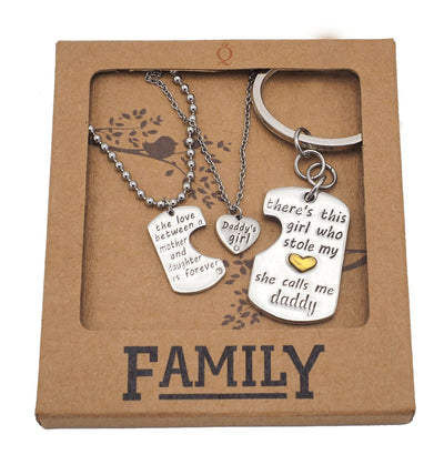 Joie Father Mother Daughter Necklace Set