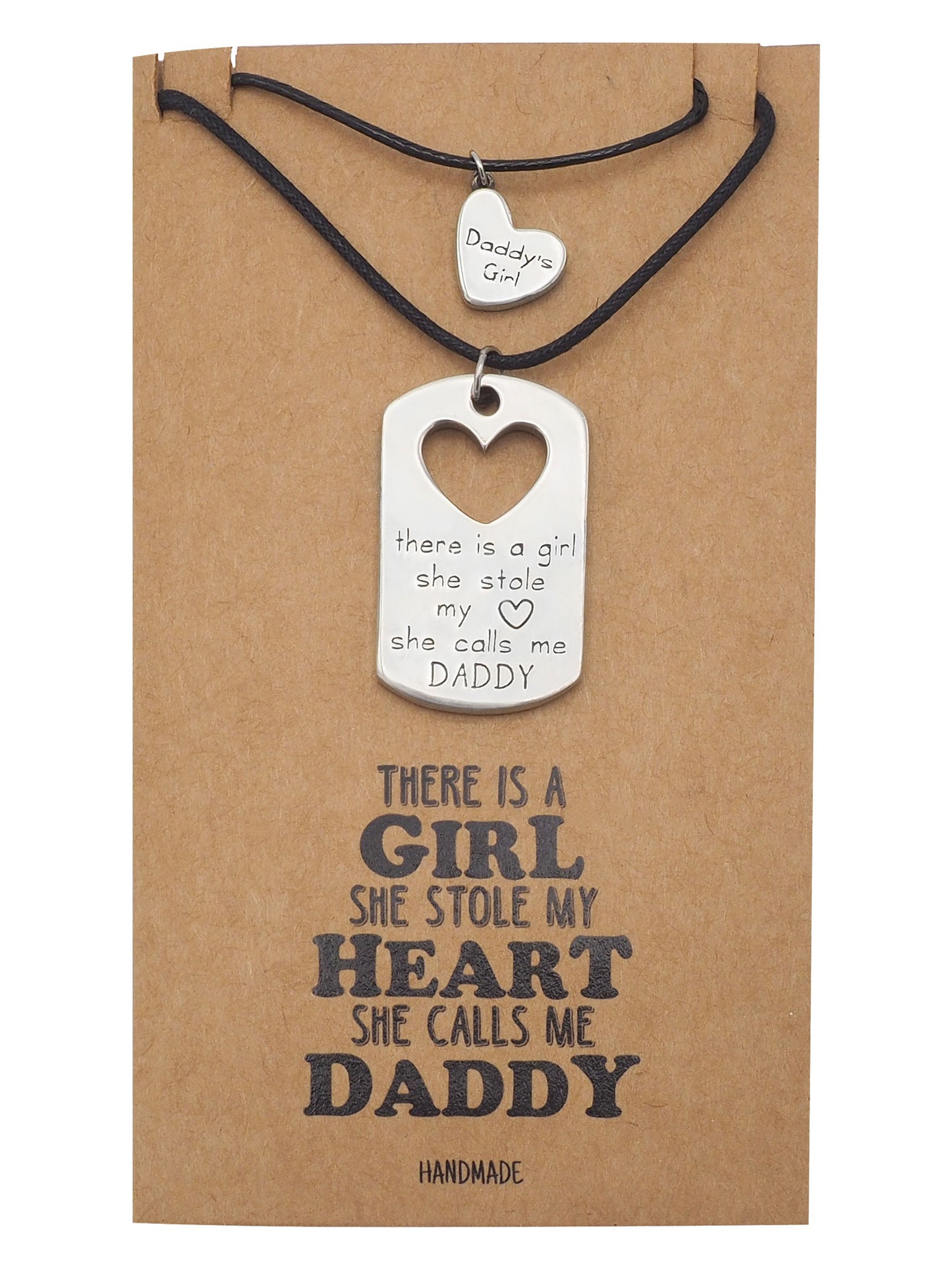 Tanya Father and Daughter Personalized Engraved Necklaces Set of 2