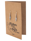 Sarah Hoop Feather Earrings