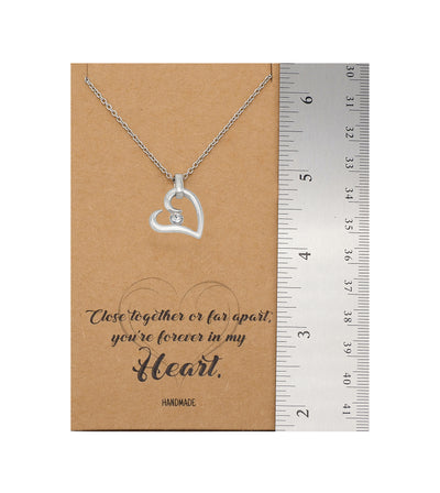 Fiona Love Heart Pendant Necklace, You're Forever in My Heart Greeting Card