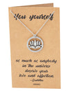 Gabrielle Om Lotus Pendant Necklace