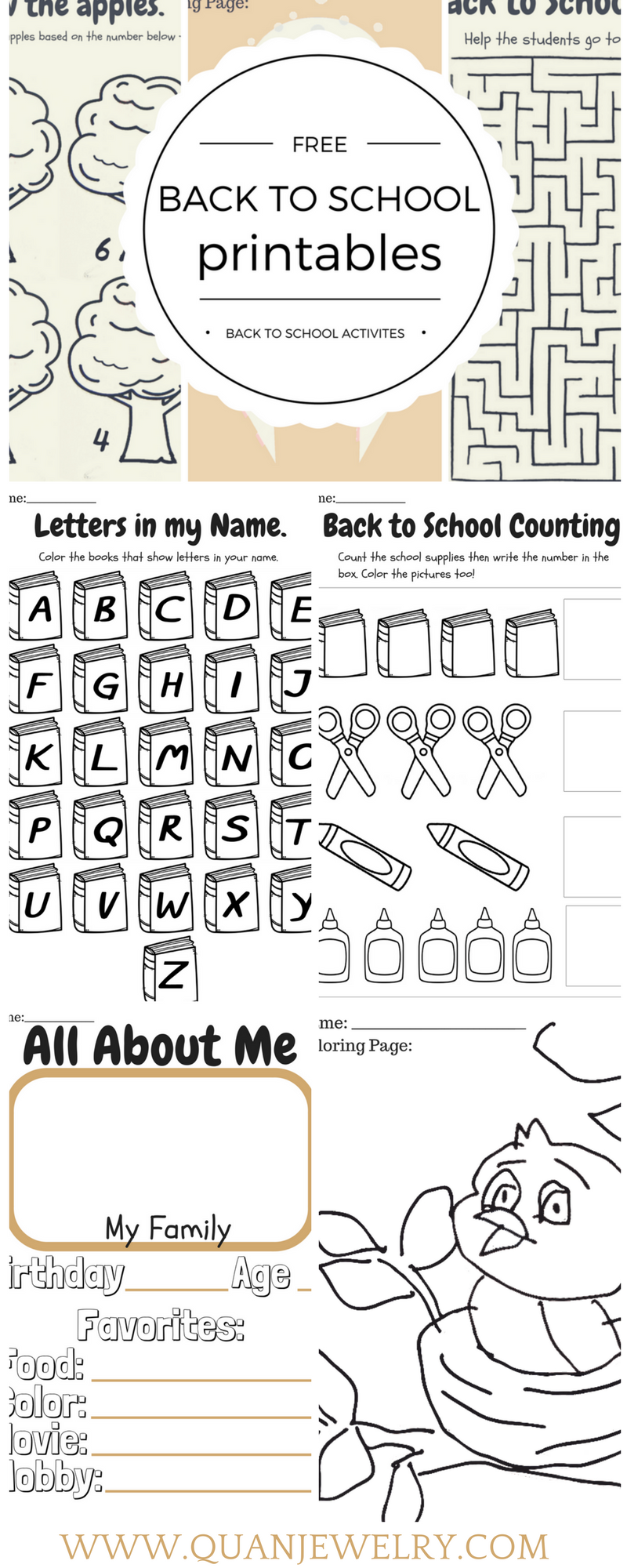 Free Back To School Printables
