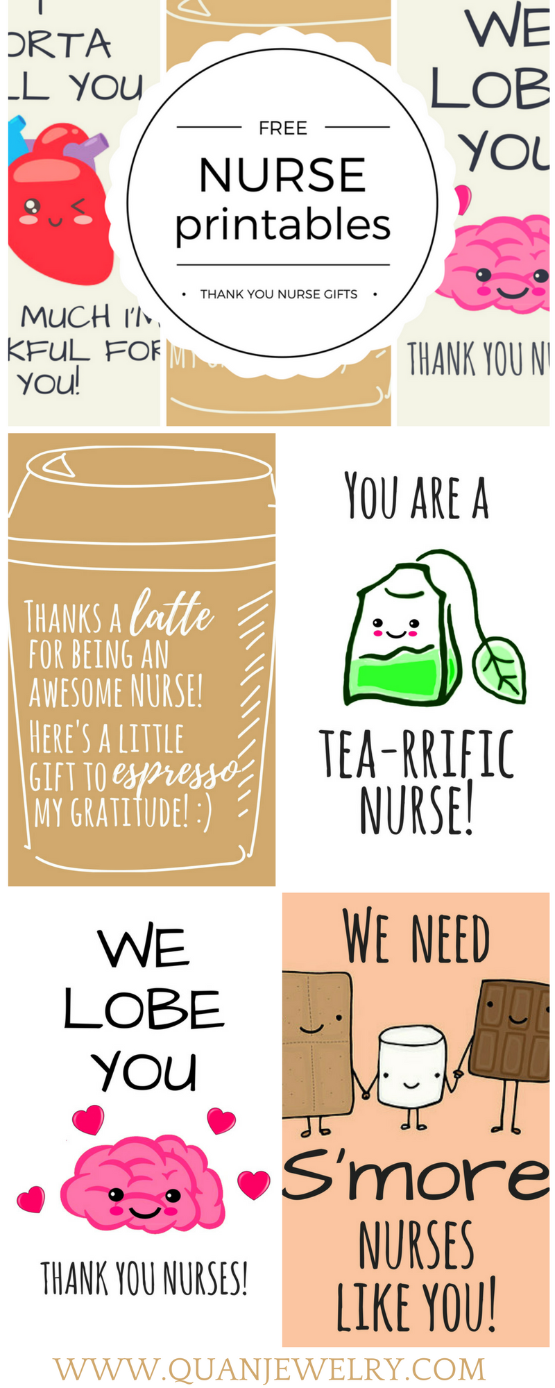 free printable nurse appreciation thank you cards - quan jewelry