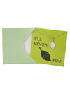 Leelo Leaf Necklace Funny Puns Greeting Cards I'll Never Leaf You