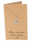 Vivienne Treble Heart Pendant Necklace Gifts for Music Lovers