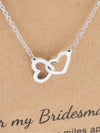 Lilia Bridesmaid Gifts Interlocking Hearts Necklace