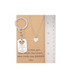 Earl Daddy's Girl Set, Engraved Heart Key chain and Necklace, Gift for Father, with Quote Card