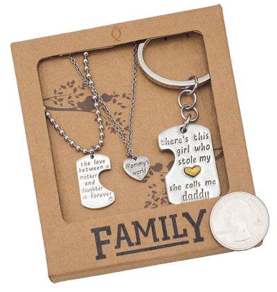 Joie Father Mother Daughter Necklace Set