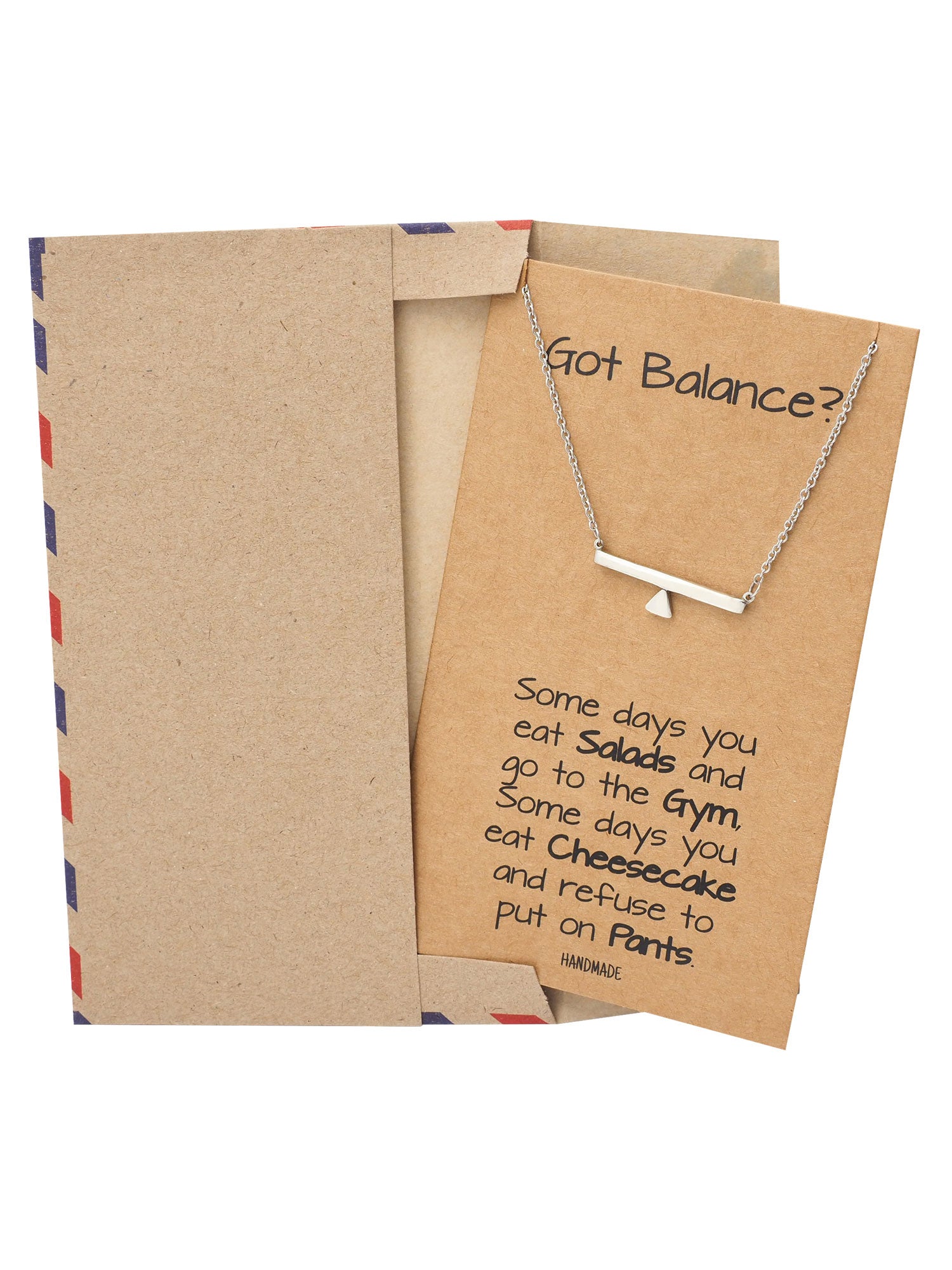 Janine Balance Pendant Necklace for Women Greeting Card