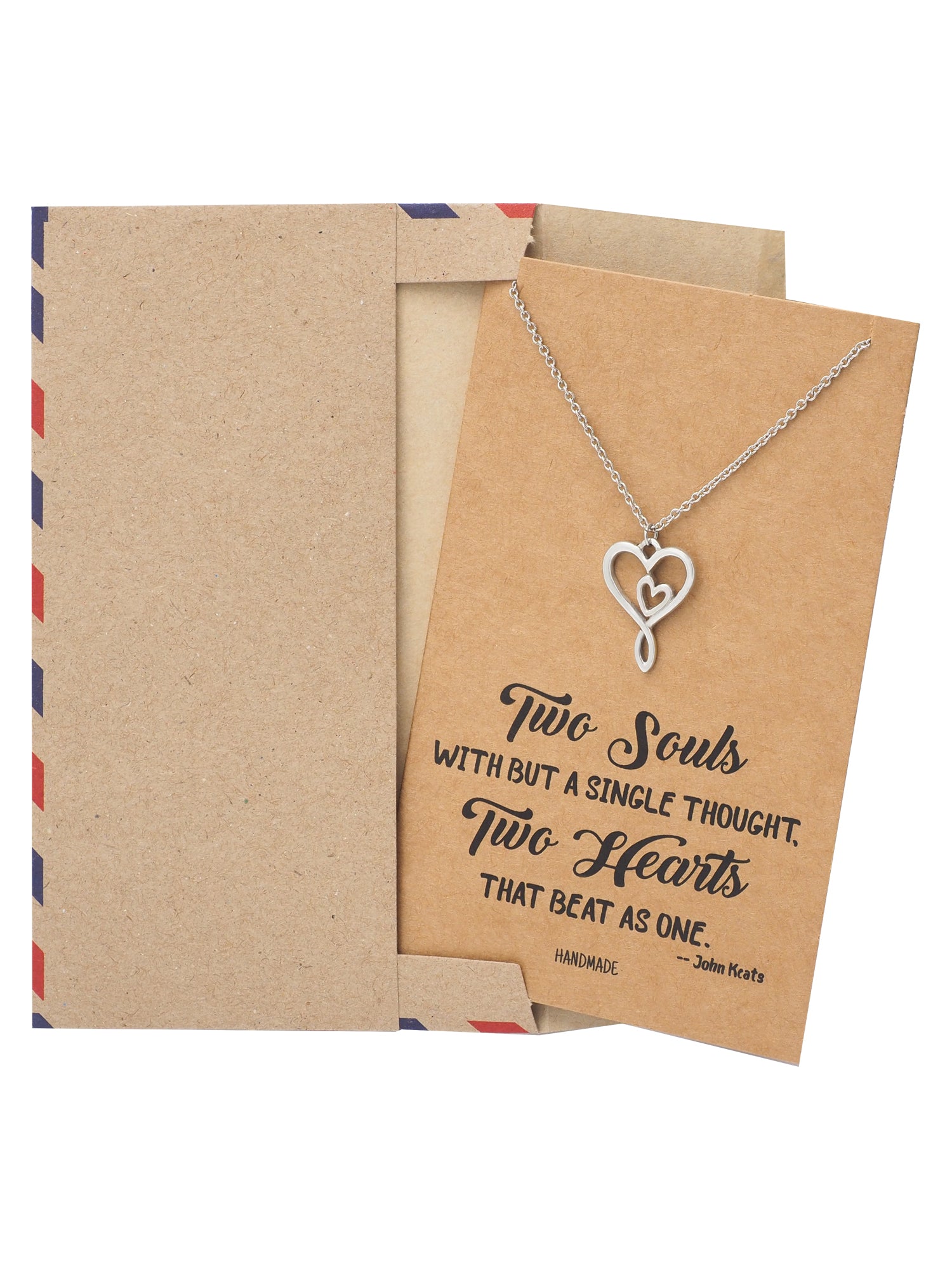 Cynthia 2 Hearts Infinity Pendant Necklace Gift for Special Someone