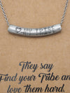 Liezyl Heart My Tribe on Tube Pendant Necklace Inspiration Greeting Card