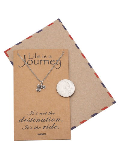 Flo Life is a Journey Necklace Gifts for Cyclists & Soul Cycle Friends