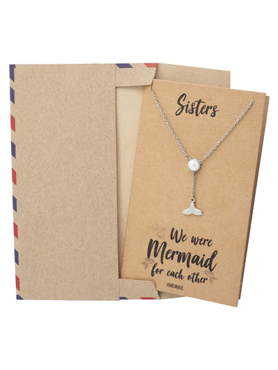 Helen Pearl and Mermaid Tail Necklace for Women