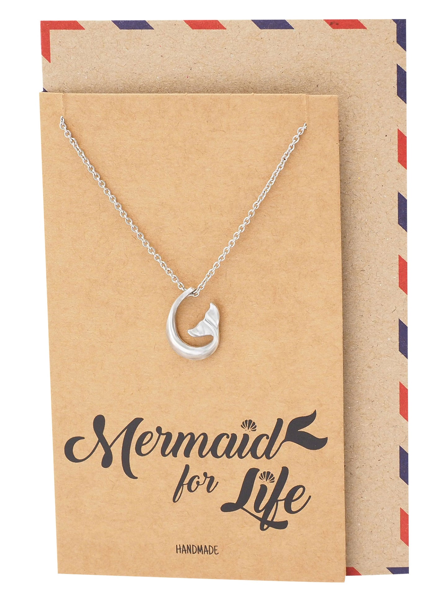 Clemence Mermaid Tail Pendant Necklace