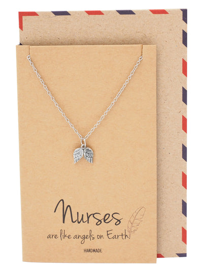 Dina Nurse Jewelry with Angel Wings Pendant