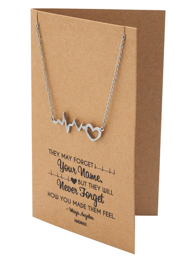 Polly Heartbeat ECG with Heart Necklace