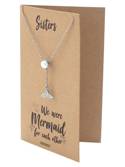 Helen Pearl and Mermaid Tail Necklace for Women