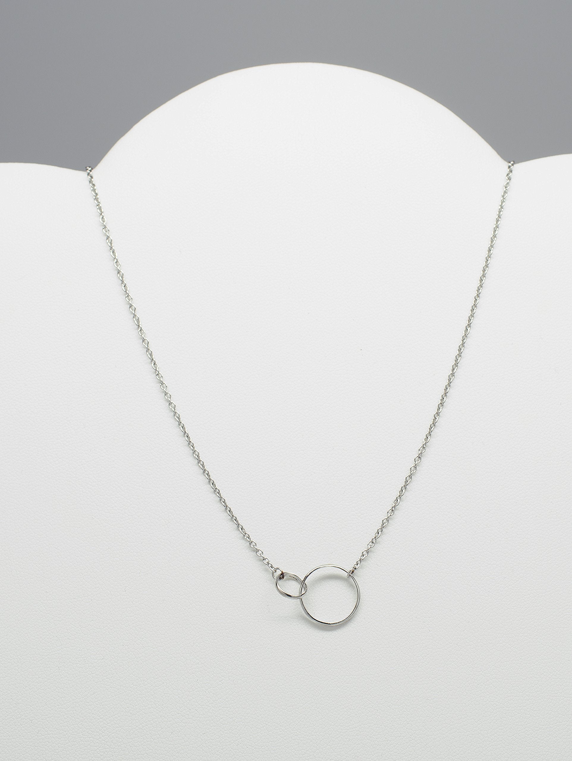 Hailey Sister Quotes Sister Necklaces with Interlocking Circles Pendant