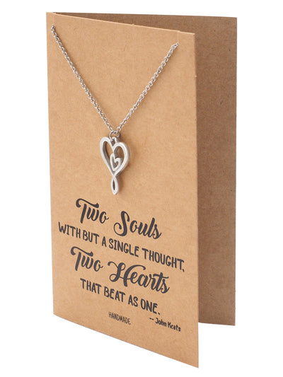 Cynthia 2 Hearts Infinity Pendant Necklace Gift for Special Someone