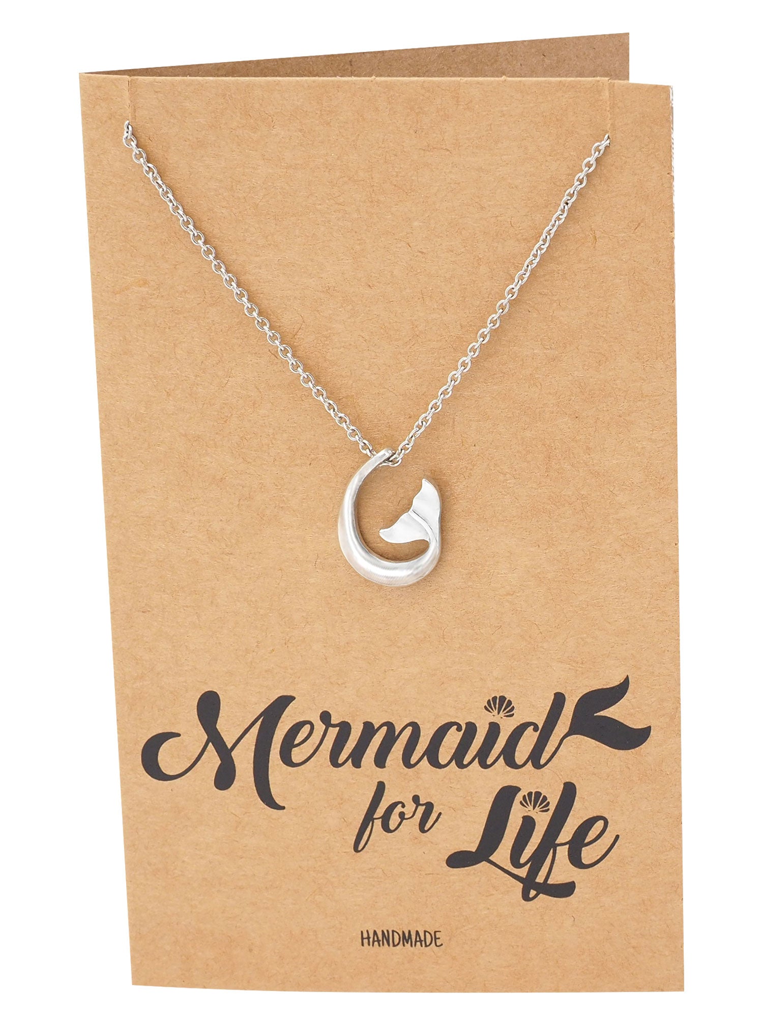 Clemence Mermaid Tail Pendant Necklace