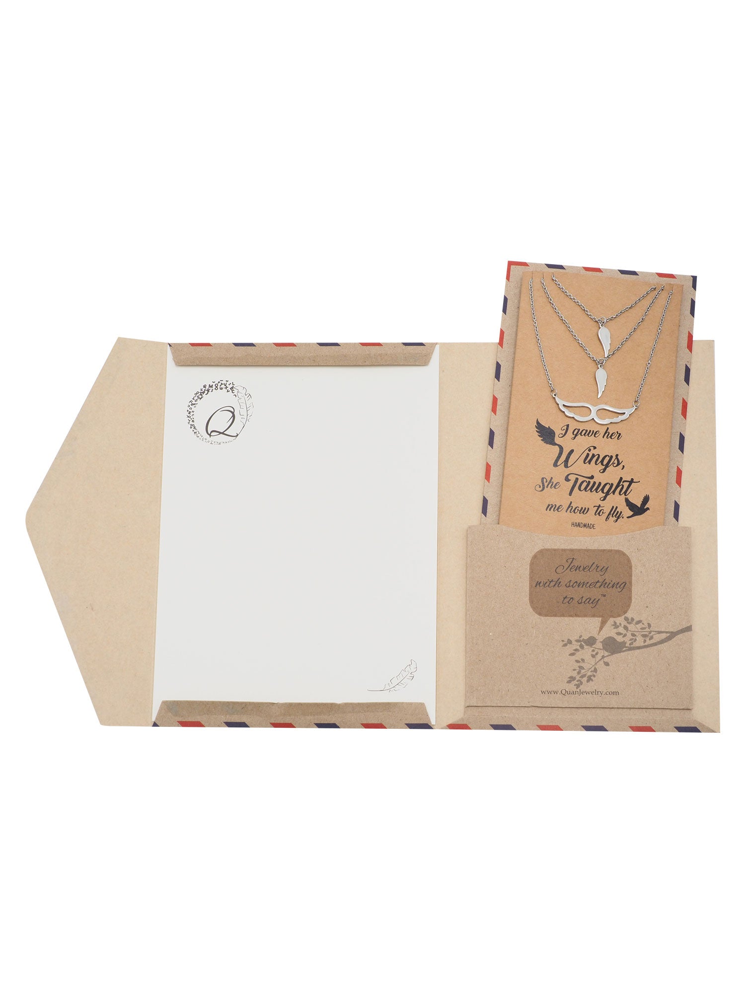 Micaela Mother Daughter Gifts for Mom Wings Set of 3 Necklaces