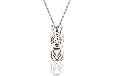 Jolene Doberman Head Pendant Necklace