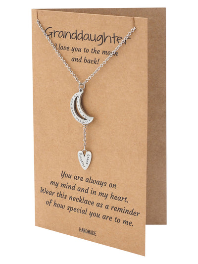 Moon Pendant and Heart Charm