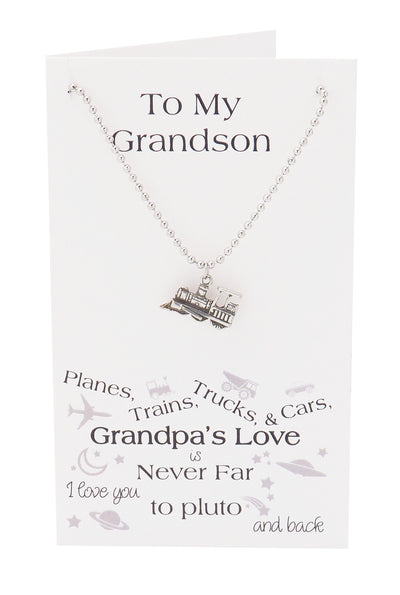 Zac Happy Birthday Cards Train Necklace