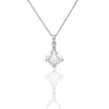 Danae Heart Opal Pendant Necklace for Women, Valentine's Day Gifts, comes with Inspirational Greeting Card, Rhodium Plated