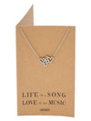 Seb Treble Clef with Hearts Necklace