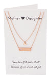 Riva Heart Bar Mother Daughter Necklace Set