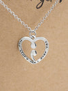 Leim Continue Semicolon Heart Necklace