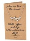 Kaye EKG and Heart Pendant Necklace