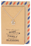 Kassidy Family Necklace with House Charm Pendant