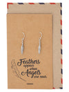 Sarah Hoop Feather Earrings