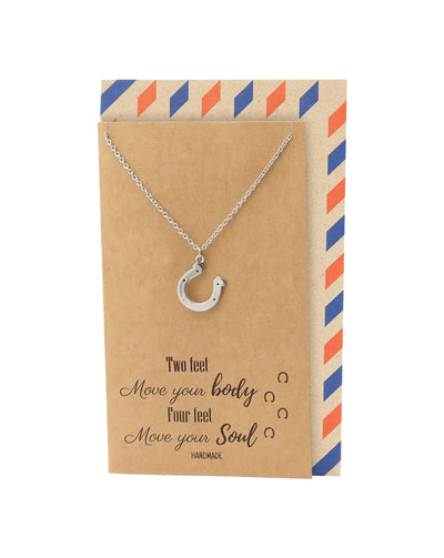 Danielle Horseshoe Necklace, Good Luck Gifts for Horse Lovers