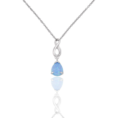 Dara Infinity Opal Pendant Necklace for Women, Valentine's Day Gifts, comes with Inspirational Greeting Card