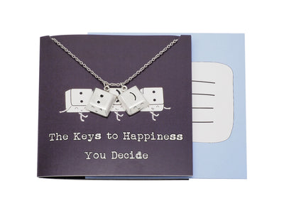 Denise Delightful Happiness Necklace with Inspirational Quote