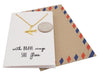 Janice She's Brave Necklace with Airplane Pendant