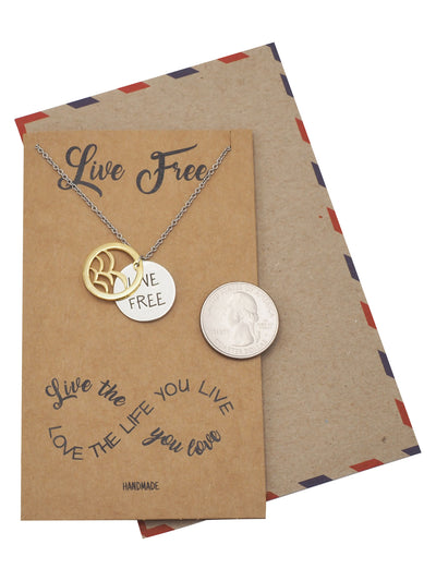 Maycel Birds Live Free Pendant Necklace